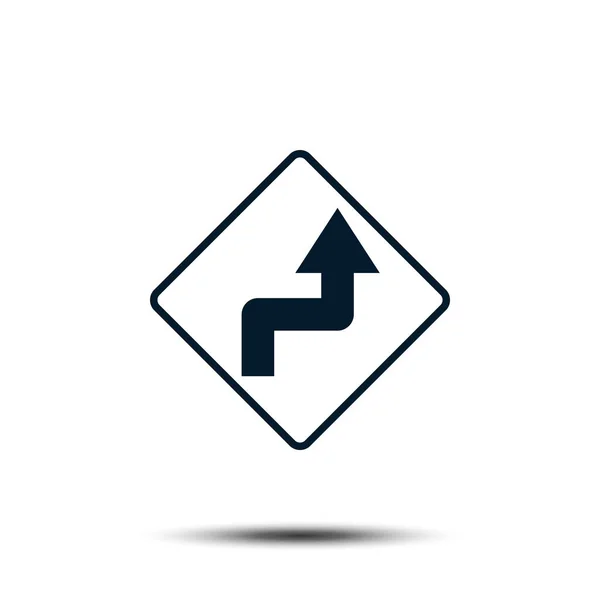 Silniční značka Vektorové logo Šablona Ilustrace Eps 10 — Stockový vektor