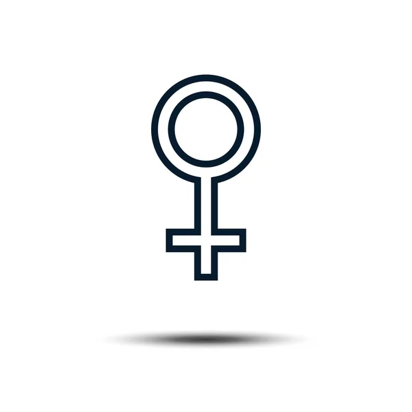 Vrouwen Gender Sign Icon Vector Logo Template Illustratie Ontwerp Eps 10. — Stockvector