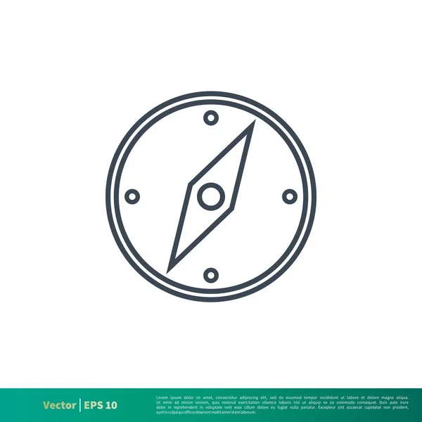 Compass icon vektor logo vorlage illustration design eps 10. — Stockvektor