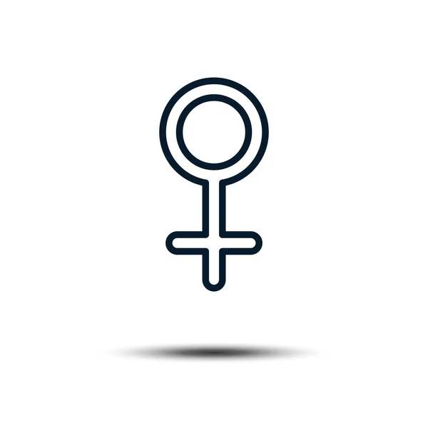 Mujer Género Signo Icono Vector Logo Plantilla Ilustración Diseño EPS 10 . — Vector de stock