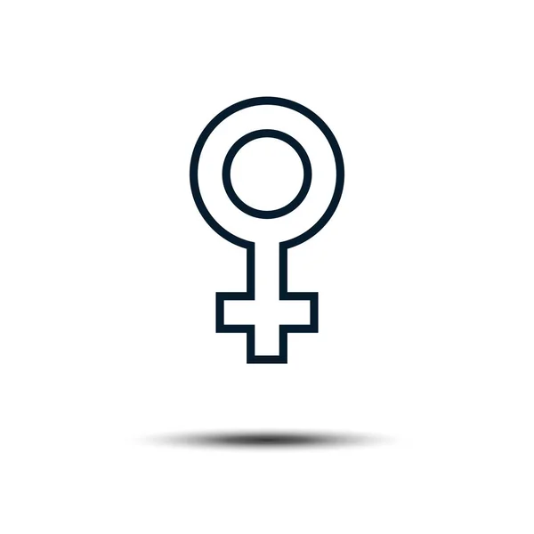 Mujer Género Signo Icono Vector Logo Plantilla Ilustración Diseño EPS 10 . — Archivo Imágenes Vectoriales