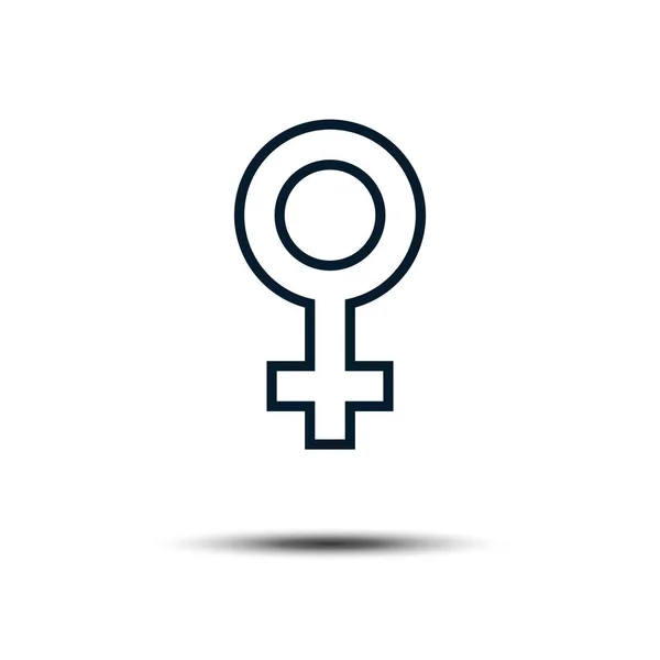 Vrouwen Gender Sign Icon Vector Logo Template Illustratie Ontwerp Eps 10. — Stockvector