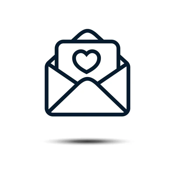 Love Mail Icon Vector. Envelope Illustration Design EPS 10. — Stock Vector