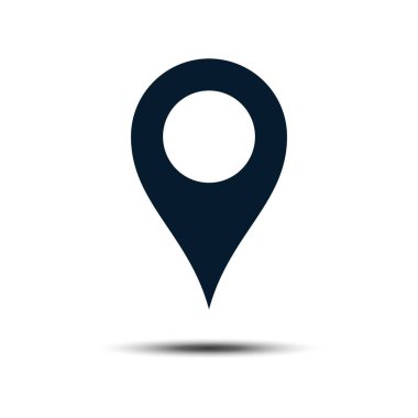 Pin Location Map Icon Vector. Pin Locator Illustration Design.