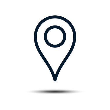 Pin Location Map Icon Vector. Pin Locator Illustration Design.