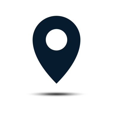 Pin Location Map Icon Vector. Pin Locator Illustration Design.