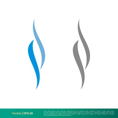 set wave water or smoke fire flame icon vector logo template Illustration Design EPS 10.
