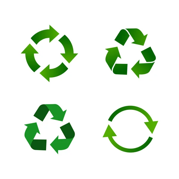 Set Recycling-Symbol-Vektor-Logo-Vorlage Illustration Design eps 10. — Stockvektor