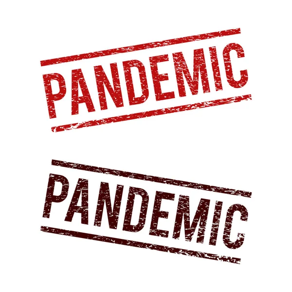 Pandemie Covid Corona Virus Grunge Briefmarken Icon Vector Logo Template — Stockvektor