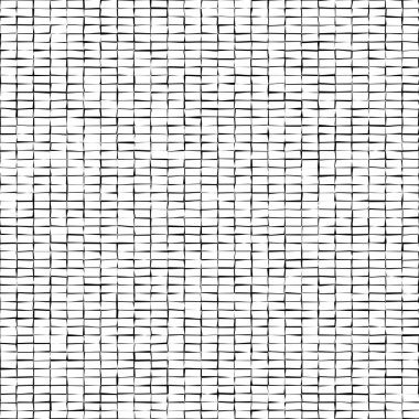 Bozuk kareler soyut desen. Beyaz arka plan üzerinde izole siyah kareler