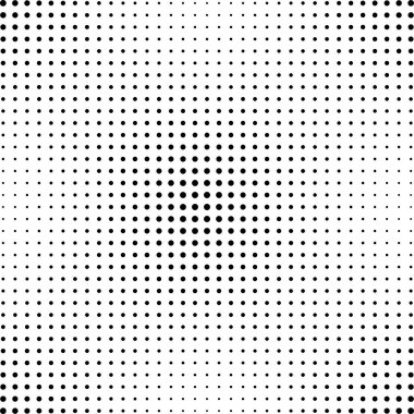 Beyaz arka plan üzerinde izole yarı ton daireler kümesi. Noktalı resim etkisi nokta desen koleksiyonu.