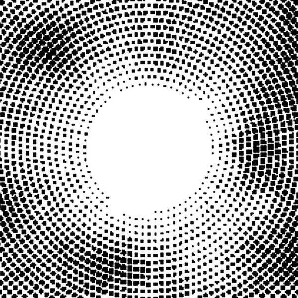 Distorted halftone dotted background randomly distributed. Halft — Stock Vector