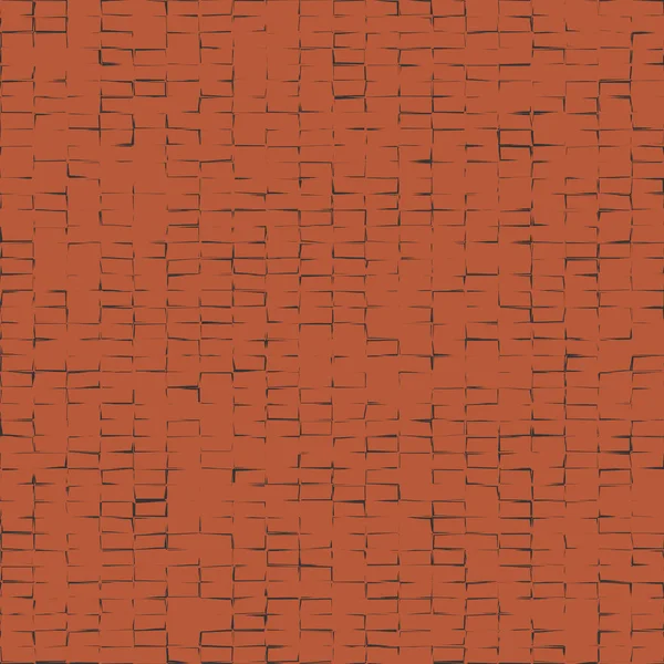 Bozuk kareler soyut desen. İzole kırmızı zemin üzerine siyah kareler.