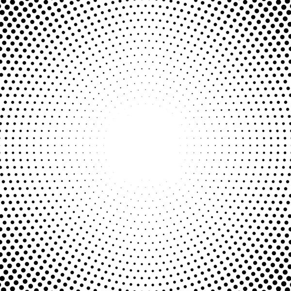 Halftone dotted background circularly distributed. Halftone effect vector pattern. Circle dots isolated on the white background. — Stock Vector