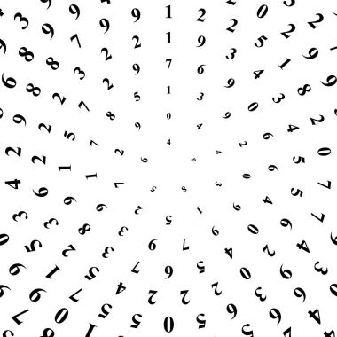 Noktalı resim arka plan circulary dağıtılmış numaralandırır. Noktalı resim efekti matematik vektör desen. Beyaz arka plan üzerinde izole daire basamak.