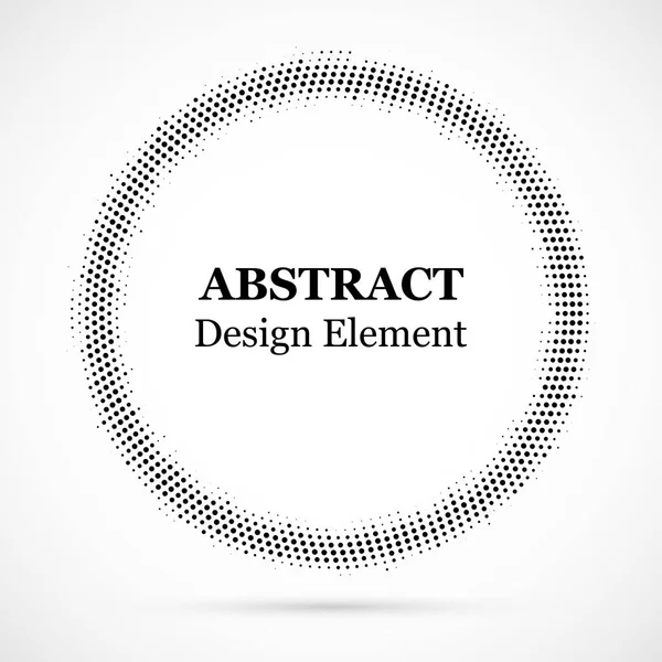Halbtongepunkteter Hintergrund kreisförmig verteilt. Halbtoneffekt-Vektormuster. Kreis-Punkte isoliert auf weißem Hintergrund. — Stockvektor