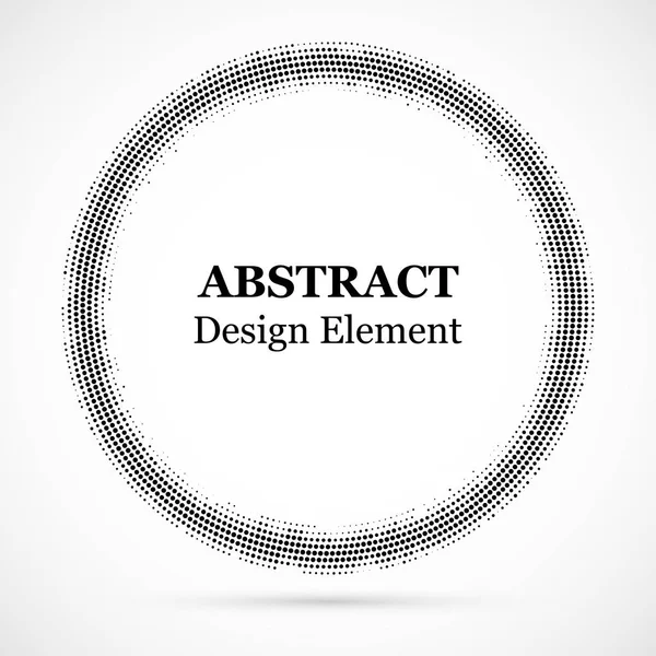 Halbtongepunkteter Hintergrund kreisförmig verteilt. Halbtoneffekt-Vektormuster. Kreis-Punkte isoliert auf weißem Hintergrund. — Stockvektor