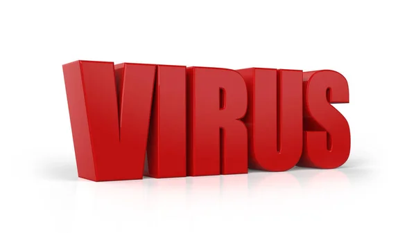 Virus Text Auf Weißem Hintergrund Stockbild