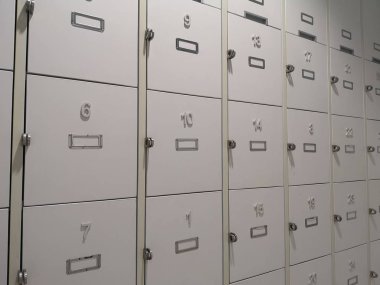 Duvara monte edilmiş dolap.