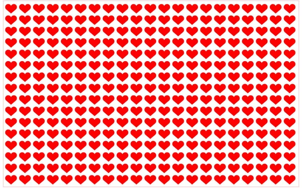 Rotes Herz Als Symbol Für Liebe Valentinstag Muster Für Hintergrund — Stockfoto