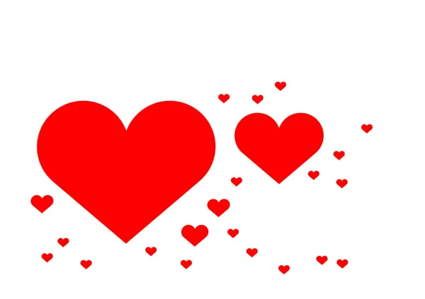 Coração Vermelho Forma Símbolo Amor Dia Dos Namorados Padrão Para — Fotografia de Stock