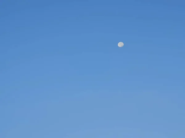 moon on the blue sky natural background