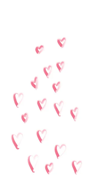 Нарисуйте Много Сердец Белом Фоне День Святого Валентина — стоковое фото