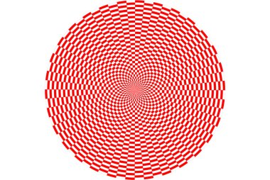 kutup koordinatları, kırmızı ve beyaz daire soyut arkaplan, yarıçap yayılmış