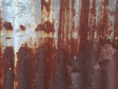 Çinko tabaka dikey, galvanize çarşaflar duvarı paslandırır, doku malzemesi arkaplanı