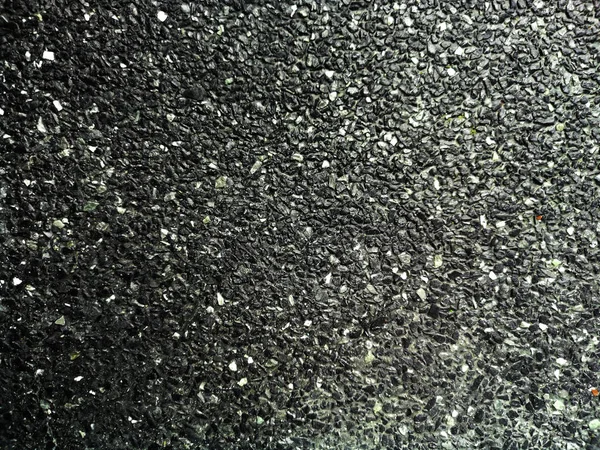Άσφαλτο Δάπεδο Λίθινη Νιφάδα Μαύρο Χρώμα Τραχύ Φινίρισμα Επιφανειακό Δρόμο — Φωτογραφία Αρχείου