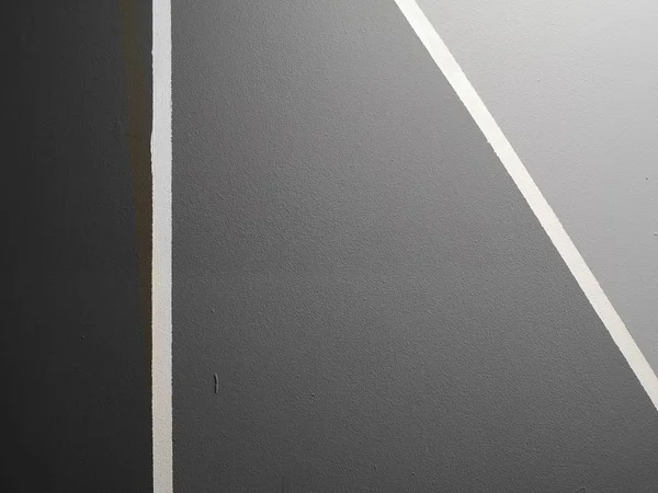 Surface Mur Ciment Est Rugueuse Ligne Blanche Peinture Pénètre Milieu — Photo