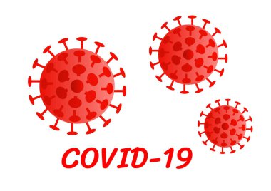 Coronavirus, beyaz arka planda covid-19 sembol grafik grubu. Örnekleme panelinde kusursuz desen.