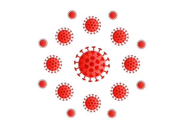 Koronavirus Covid Symbol Grafická Skupina Bílém Pozadí — Stock fotografie