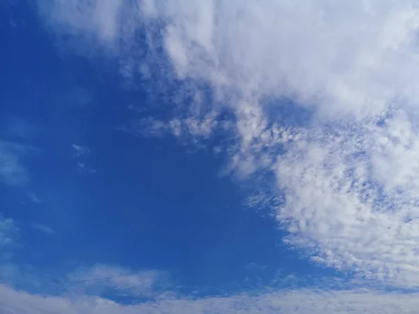 Altostrato Nuvole Bianche Nel Cielo Blu Sfondo Naturale Bellissimo Ambiente — Foto Stock
