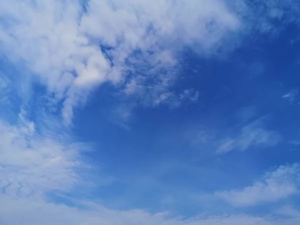 Altostratus Nuages Blancs Dans Ciel Bleu Fond Naturel Beau Environnement — Photo