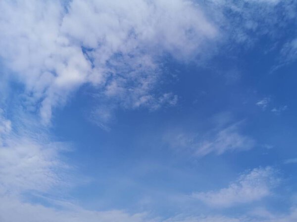 Altostratus white clouds in the blue sky natural background beautiful nature environment