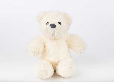 Oyuncak ayı ayrı tut moduyla arka plan üzerinde. yay şirin sanat güzel aşk kat b