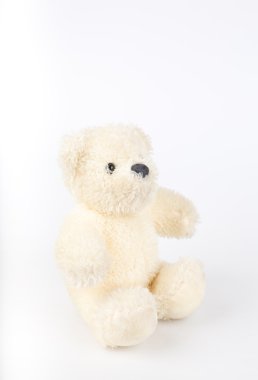 Oyuncak ayı ayrı tut moduyla arka plan üzerinde. yay şirin sanat güzel aşk kat b