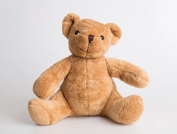 Teddy Bear op isoleren achtergrond. boog schattig kunst mooi liefde vloer b — Stockfoto