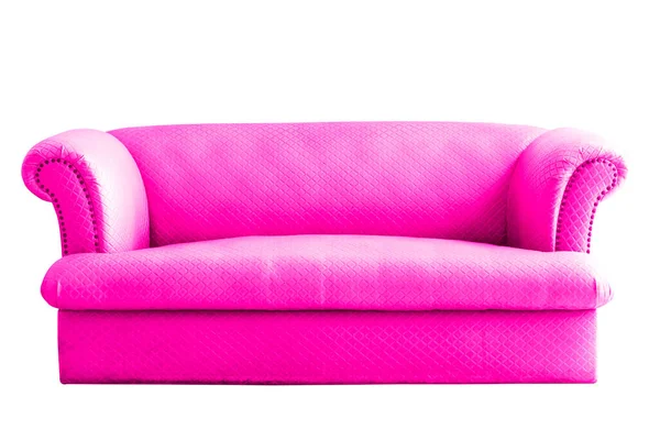 Világos Rózsaszín Luxus Kárpitos Kanapé Textúra Háttér Koncepció Tiszta Szürke — Stock Fotó
