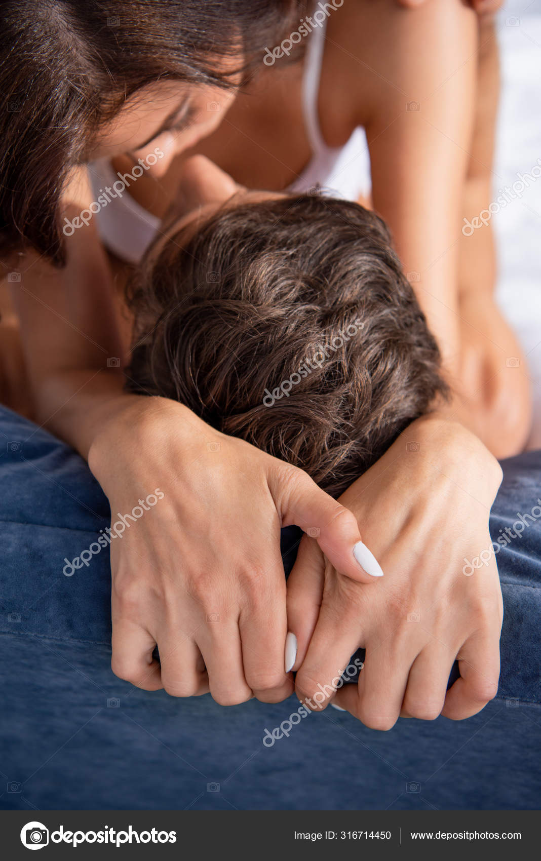 Selective Focus Girlfriend Having Sex Boyfriend Bed Stock Photo by ©HayDmitriy 316714450 picture