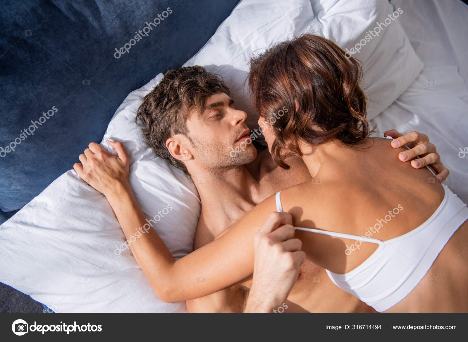 Top View Girlfriend Underwear Having Sex Boyfriend Bed Stock Photo by ©HayDmitriy 316714494 photo image