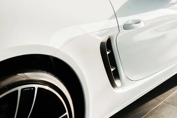 Quiiv Ucrânia Outubro 2019 Close Branco Porshe Brilhante Showroom Carro — Fotografia de Stock