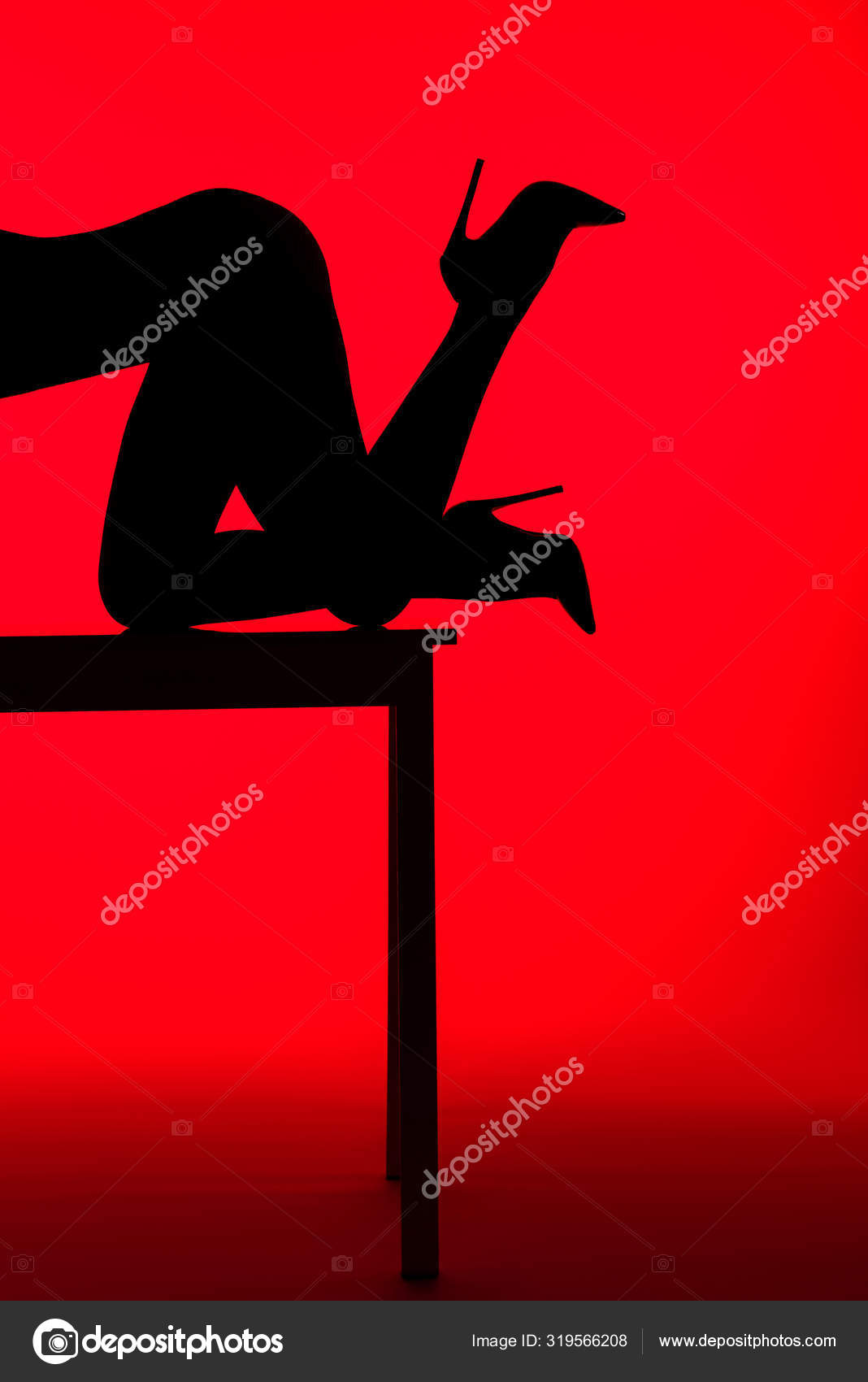 Black Silhouette Passionate Woman Heels Posing Table Isolated Red Stock Photo by ©HayDmitriy 319566208 Black Silhouette Passionate Woman Heels Posing Table Isolated Red Stock Photo by ©HayDmitriy 319566208