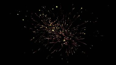 background with festive fireworks on party, isolated on black clipart