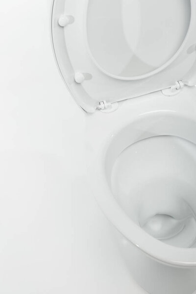 modern ceramic clean toilet bowl isolated on white