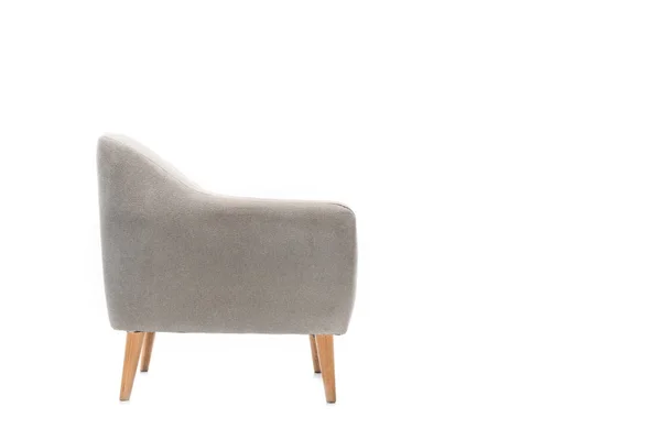 Comfortable Grey Modern Armchair Isolated White — Stockfoto