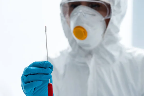 Enfoque Selectivo Los Científicos Haciendo Prueba Adn Laboratorio — Foto de Stock