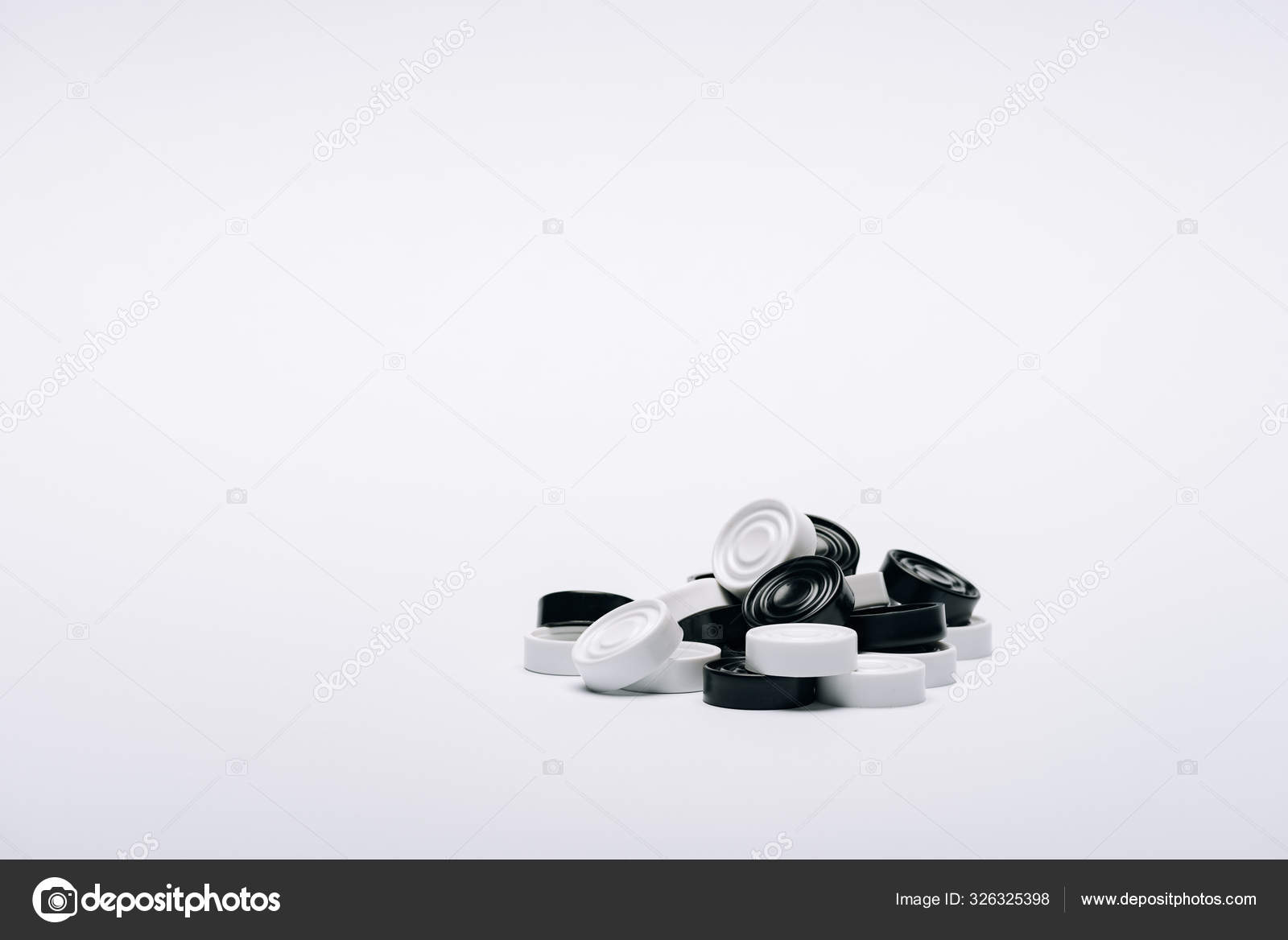 Black White Checkers Isolated White Stock Photo by ©HayDmitriy 326325398