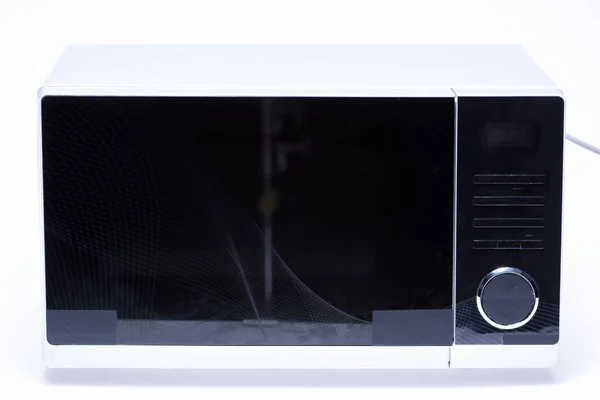 Metal Electrical Microwave Oven White Background — Stock Photo, Image